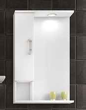 Шкаф за баня с огледало Alba White 55