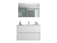 Елегантни мебели за баня Noja 80 White Gloss Lacquered