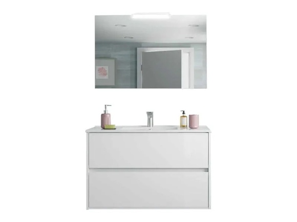 Елегантни мебели за баня Noja 80 White Gloss Lacquered