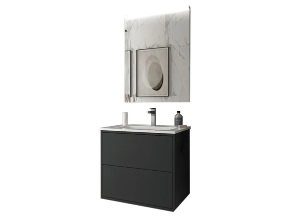 Стилни мебели за баня Optimus 60 Matt Black