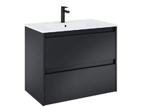 Unik Alpine Black Matt долен шкаф за баня 80см