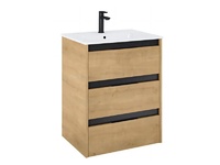 Unik Alpine Light Oak долен шкаф за баня с мивка 60см