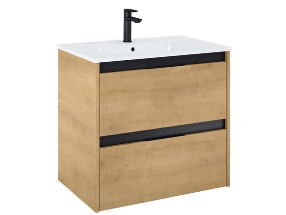 Стилен шкаф за баня Unik Light Oak 70см