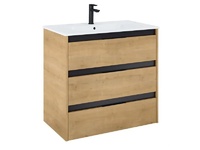 Стилен шкаф за баня Unik Light Oak 80см