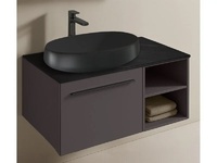 Goccia Grigio Lava шкаф за баня с мивка