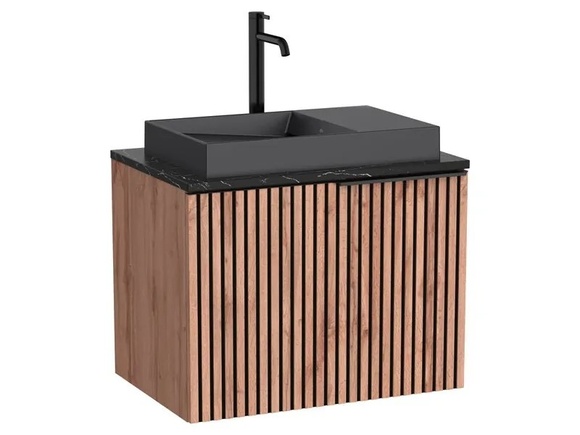 Елегантен шкаф за баня Unik Horizon Black 70см